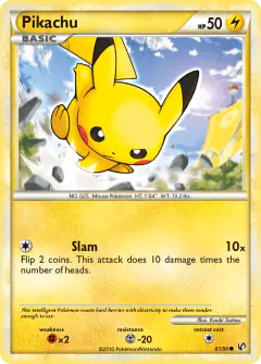 Pikachu 61/90 Common card from HS—Undaunted