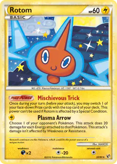 Rotom 20/90 Rare card from HS—Undaunted
