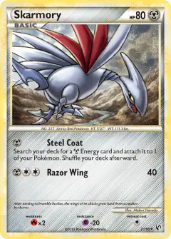 Skarmory 21/90 Rare card from HS—Undaunted