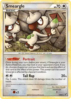 Smeargle 8/90 Rare Holo card from HS—Undaunted