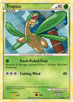 Tropius 22/90 Rare card from HS—Undaunted