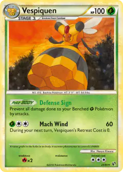 Vespiquen 23/90 Rare card from HS—Undaunted