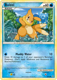 Buizel 45/95 Common card from HS—Unleashed
