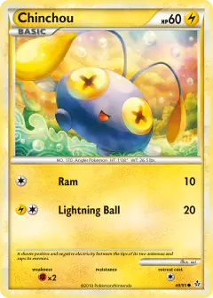 Chinchou 48/95 Common card from HS—Unleashed