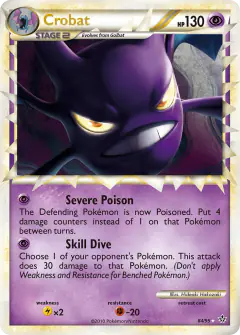 Crobat 84/95 Rare Prime card from HS—Unleashed