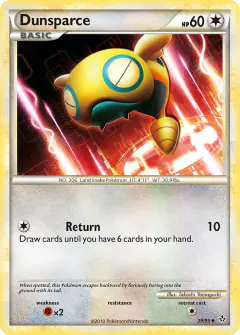 Dunsparce 29/95 Uncommon card from HS—Unleashed