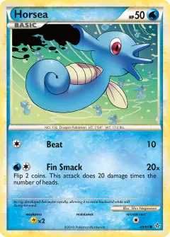 Horsea 49/95 Common card from HS—Unleashed