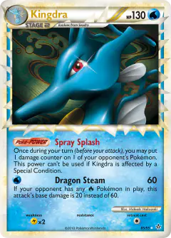 Kingdra 85/95 Rare Prime card from HS—Unleashed