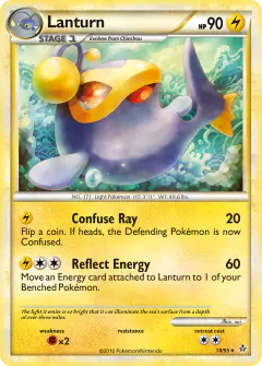 Lanturn 18/95 Rare card from HS—Unleashed