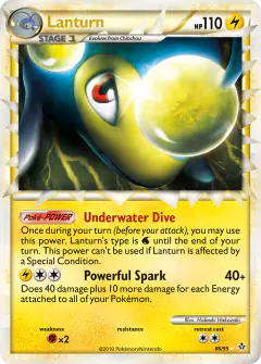 Lanturn 86/95 Rare Prime card from HS—Unleashed