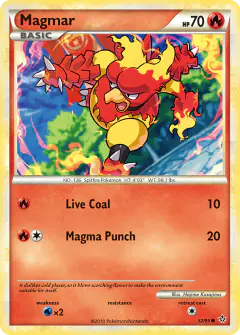 Magmar 52/95 Common card from HS—Unleashed