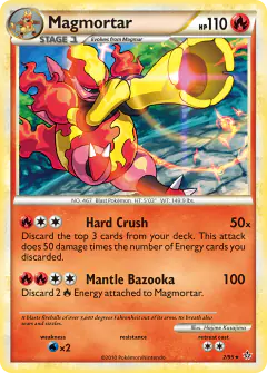 Magmortar 2/95 Rare Holo card from HS—Unleashed