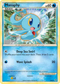 Manaphy 3/95 Rare Holo card from HS—Unleashed