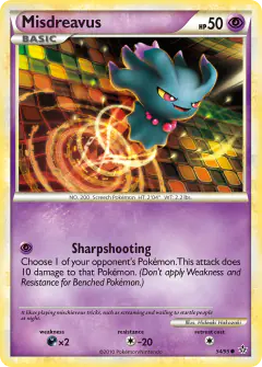 Misdreavus 54/95 Common card from HS—Unleashed