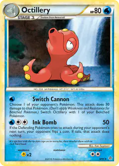 Octillery 6/95 Rare Holo card from HS—Unleashed