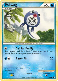 Poliwag 58/95 Common card from HS—Unleashed