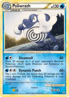 Poliwrath 21/95 Rare card from HS—Unleashed