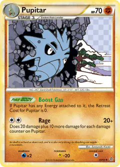 Pupitar 38/95 Uncommon card from HS—Unleashed