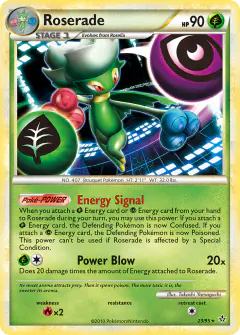 Roserade 23/95 Rare card from HS—Unleashed
