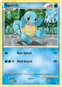 Squirtle 63/95 Common card from HS—Unleashed