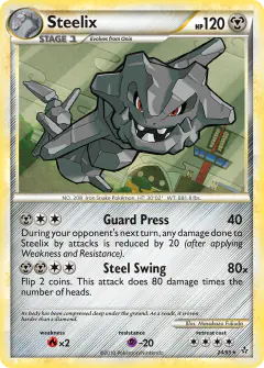 Steelix 24/95 Rare card from HS—Unleashed