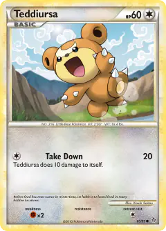 Teddiursa 65/95 Common card from HS—Unleashed