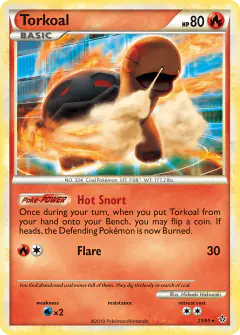 Torkoal 25/95 Rare card from HS—Unleashed