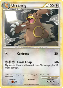 Ursaring 27/95 Rare card from HS—Unleashed