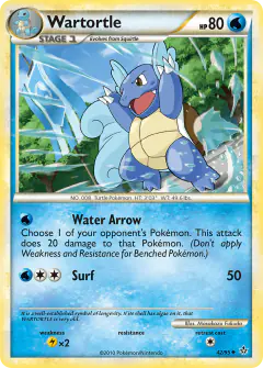 Wartortle 42/95 Uncommon card from HS—Unleashed