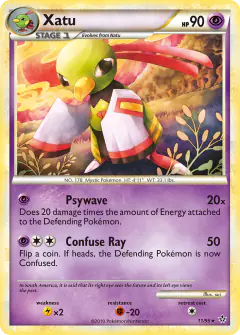 Xatu 11/95 Rare Holo card from HS—Unleashed