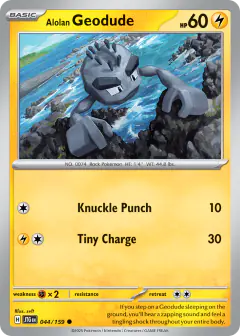 Alolan Geodude 044/159 Common card from Journey Together