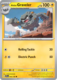 Alolan Graveler 045/159 Common card from Journey Together