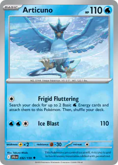 Articuno 032/159 Uncommon card from Journey Together