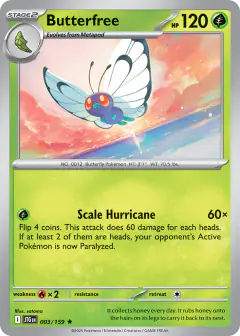 Butterfree 003/159 Rare card from Journey Together