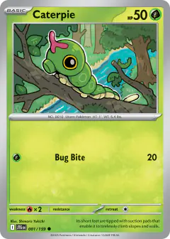 Caterpie 001/159 Common card from Journey Together