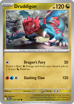 Druddigon 115/159 Common card from Journey Together