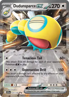 Dudunsparce ex 121/159 Double Rare card from Journey Together