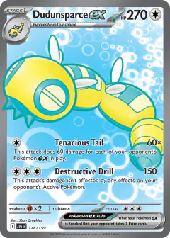 Dudunsparce ex 178/159 Ultra Rare card from Journey Together