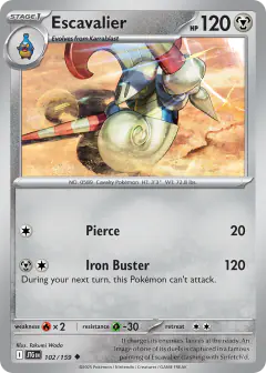 Escavalier 102/159 Uncommon card from Journey Together