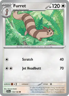 Furret 119/159 Common card from Journey Together