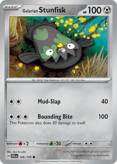 Galarian Stunfisk 106/159 Common card from Journey Together