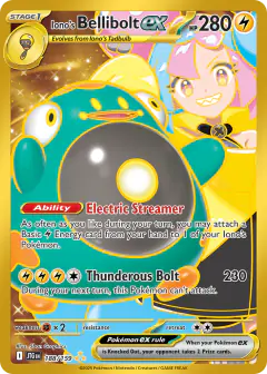 Iono's Bellibolt ex 188/159 Hyper Rare card from Journey Together