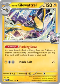 Iono's Kilowattrel 055/159 Rare card from Journey Together