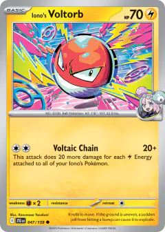 Iono's Voltorb 047/159 Common card from Journey Together