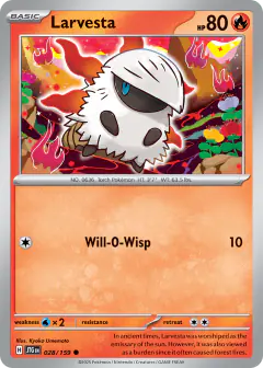 Larvesta 028/159 Common card from Journey Together
