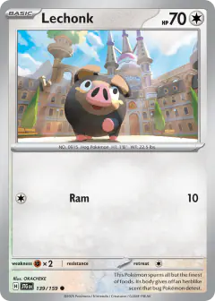 Lechonk 139/159 Common card from Journey Together