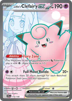Lillie's Clefairy ex 173/159 Ultra Rare card from Journey Together