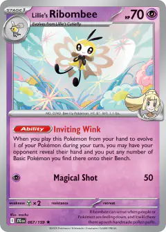 Lillie's Ribombee 067/159 Rare card from Journey Together