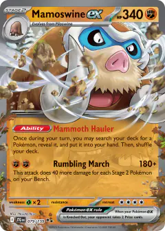 Mamoswine ex 079/159 Double Rare card from Journey Together