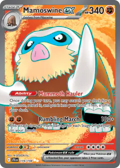 Mamoswine ex 174/159 Ultra Rare card from Journey Together